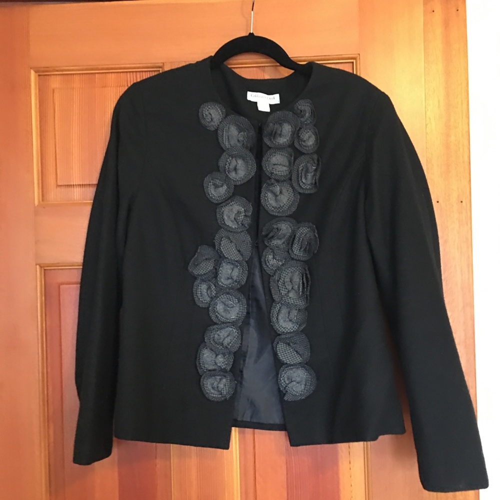 Jacket with grey fabric accents Coldwater Creek